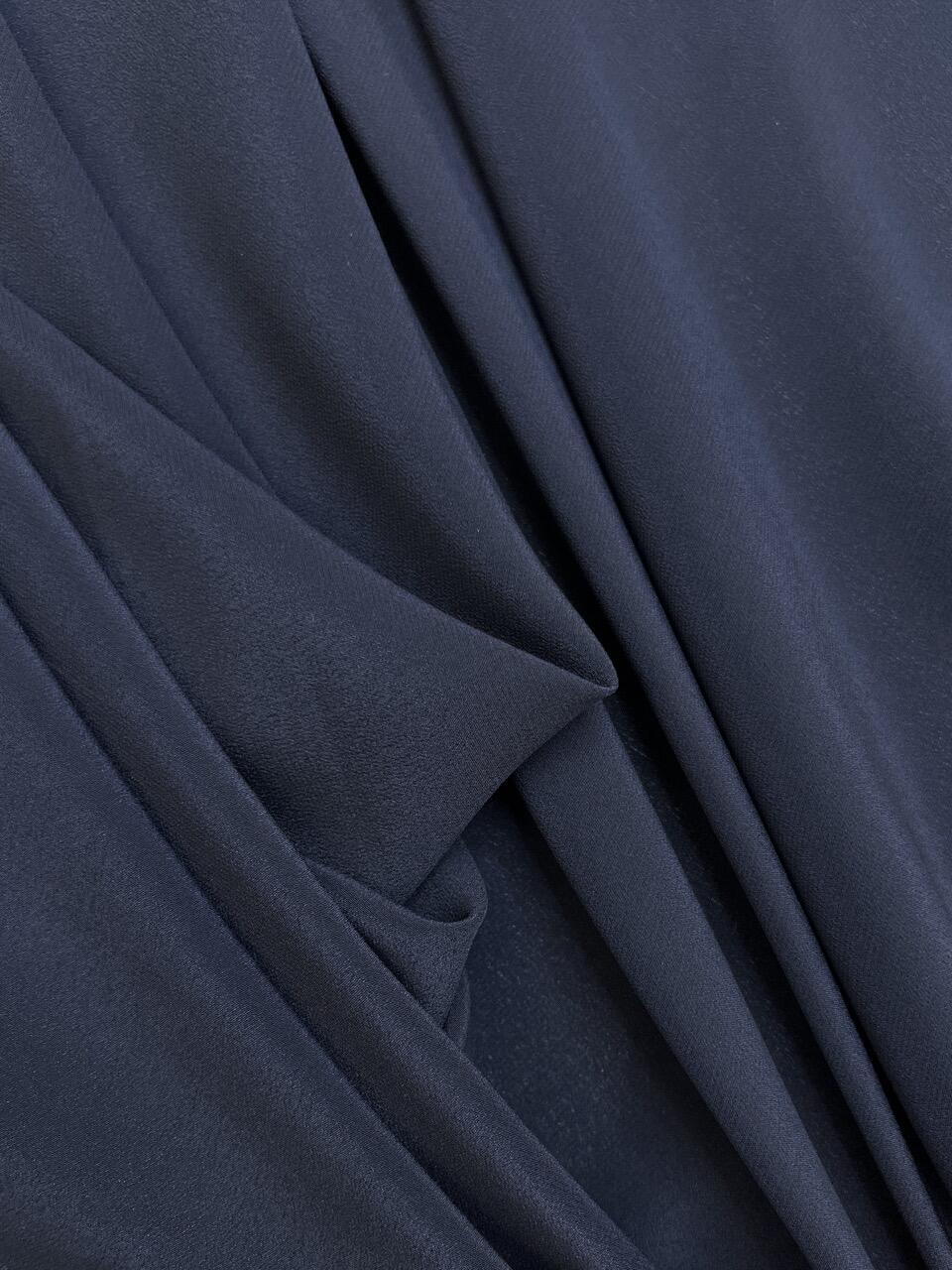 Крепдешин Max Mara серо-синий — ткань для платья купить | Ткани Италии