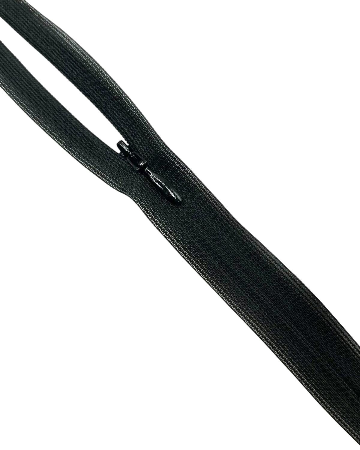 Молния YKK потайная, неразъёмная, Т3, 20 см, цвет: чёрный — фурнитура для шитья в СПб | Ткани Италии