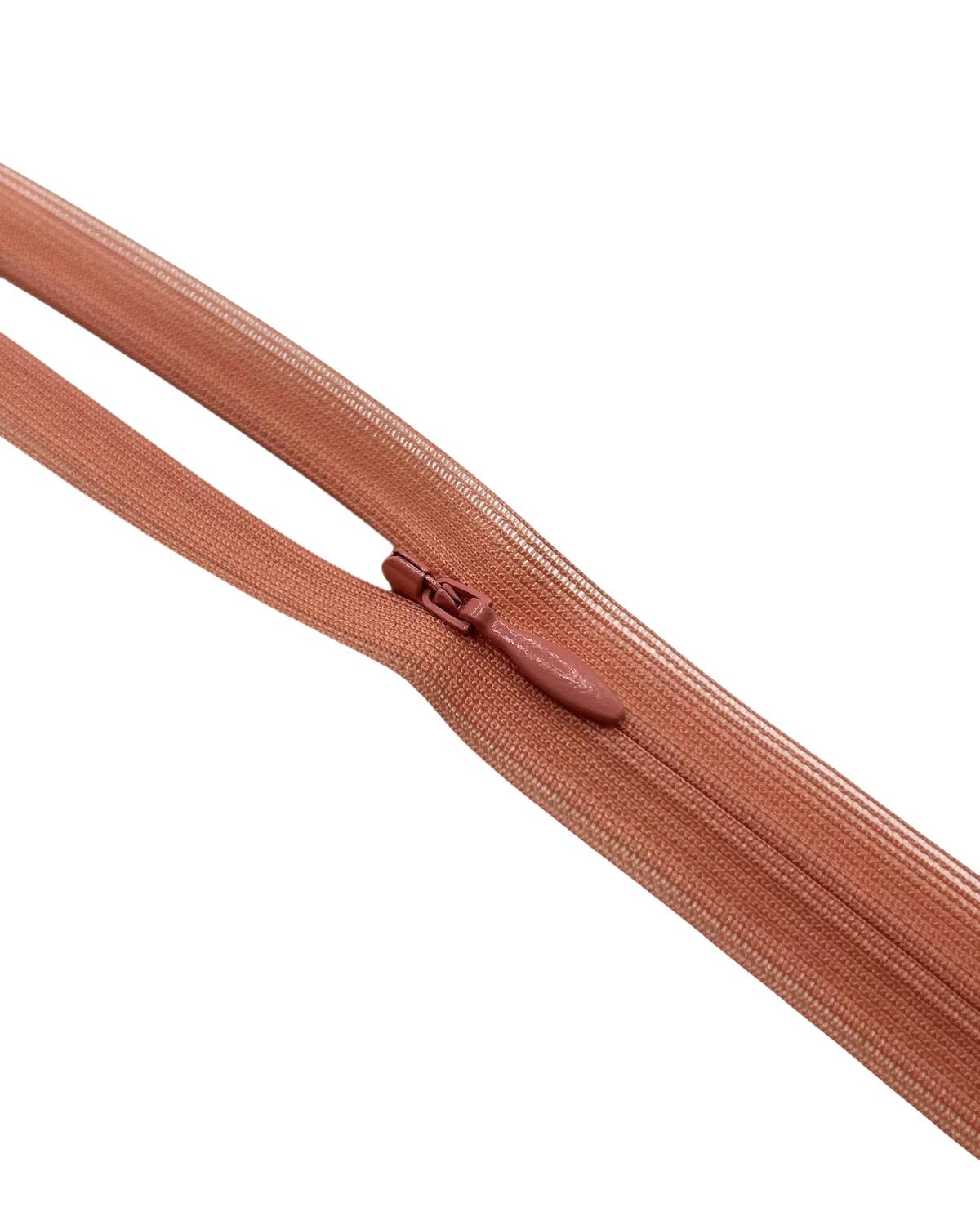 Молния YKK потайная, неразъёмная, Т3, 20 см, цвет: коралловый — фурнитура для шитья в СПб, фото 2