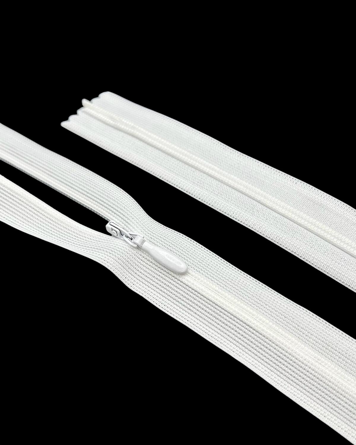 Молния YKK потайная, неразъёмная, Т3, 70 см, цвет: молочный — фурнитура для шитья в СПб | Ткани Италии